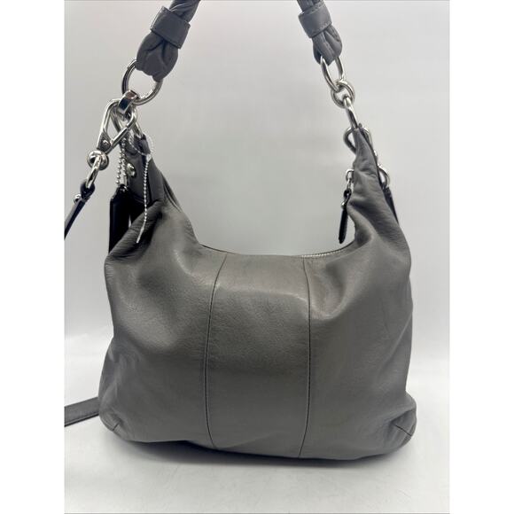 COACH Kristin Large Soft Grey Leather Hobo Shoulder Bag M1126-16808 - Picture 2 of 7